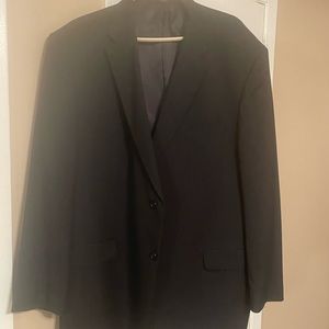 Jones NY Charcoal 2 button suit 54 long pants 44 X 34 with extra material